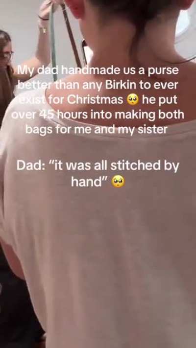 Truck driver father works 60+ hours a week but still finds time to handcraft beautiful handbags for his daughters