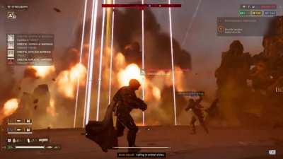 Only a few salvos fired.