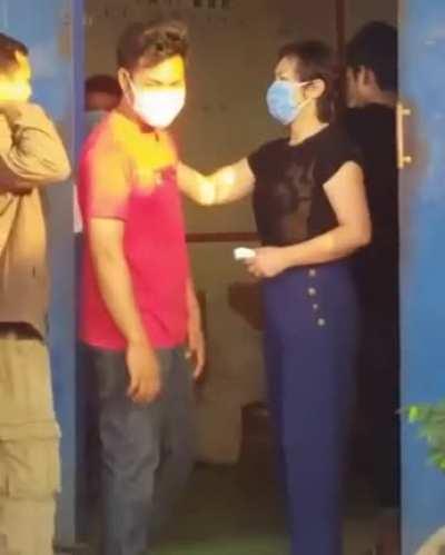 Themperature checking during pandemic