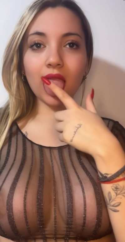 We can do whatever you want as long as you suck on my tits first