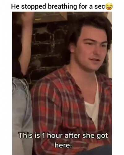 His face 😍 I could feel his soul freezing 😅