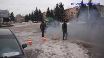 Guys, guys, I just found a brand new modernized Russian tank, ready to be sent to the front