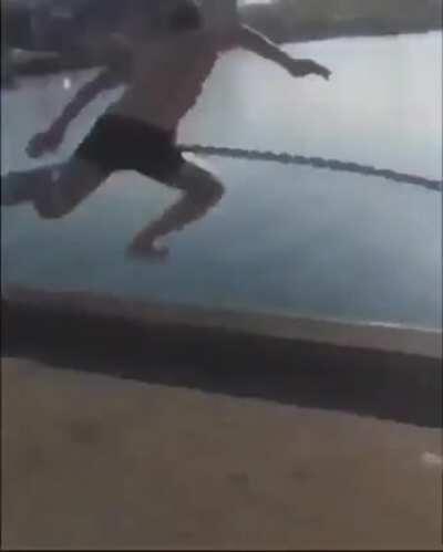 WCGW jumping into water