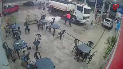 WCGW with lighting a cigarette at a gas station?