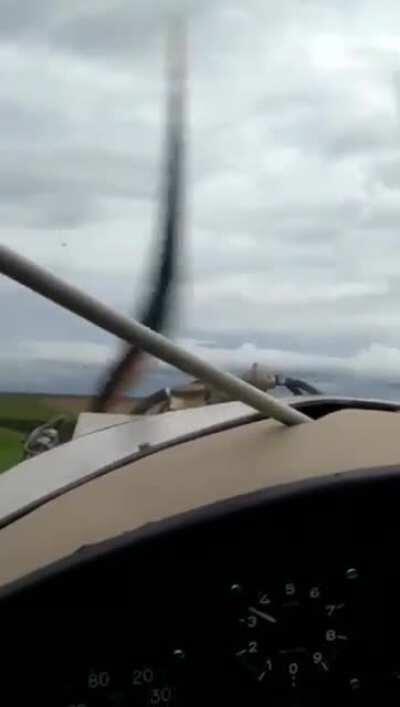 Airplane engine failing during a flight