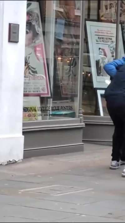 They are in conflict over delivery driver and food delivery in the UK, King's Road, London.