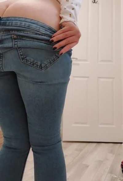 Why bother getting naked when I can just pull my jeans down and sit on your cock? [f]