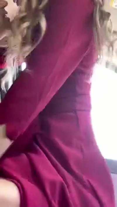 The way her body moves under her bridesmaid dress