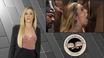 Kali Roses.... Pornstar interviews football team and ends up taking 13 Big Black Cock Cumshots! in her 1st Blowbang/Bukkake for DF