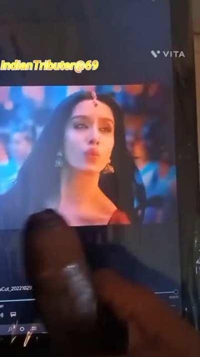 Nasty spit and cum tribute by IndianTributer@69 to the bollywoods most beloved whore Shraddha Kapoor