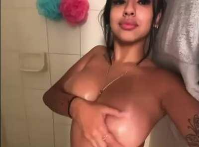 Playing in shower