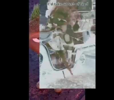 an act of clod (fard) (ball)