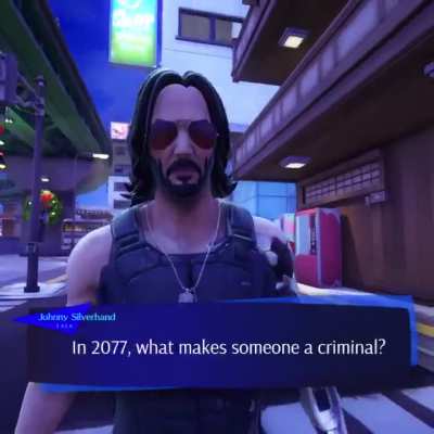 In 2077, what makes someone a criminal?