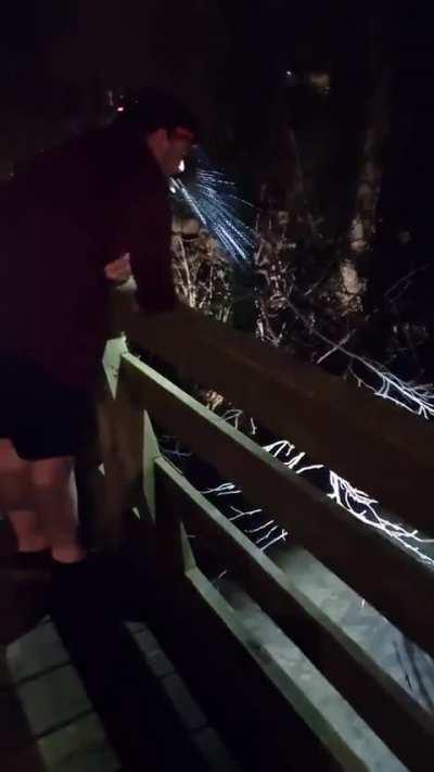 A very casual puke fountain