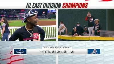 [Highlight] Ozzie Albies drops an F bomb on live television.