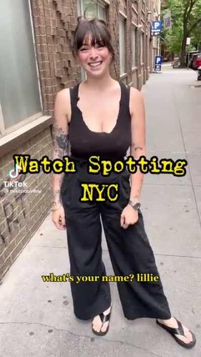 This is a watch tiktok but her tits are still amazing. Cool watch too 😋: Mikenouveau