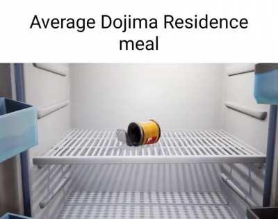 You opened the fridge. There is a tin can inside. Eat it...?