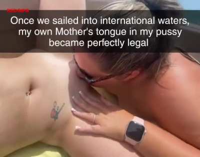 A totally normal family boat trip with Mom