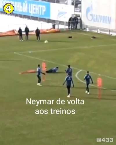 Neymar voltando a treinar