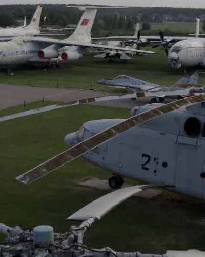 An aircraft graveyard captured by drone photographer Yura Borschev