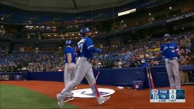 [Highlight] [Highlight] Teoscar Hernandez welcomes Shane Baz to the big leagues by crushing a fastball to one of the deepest parts of the ballpark