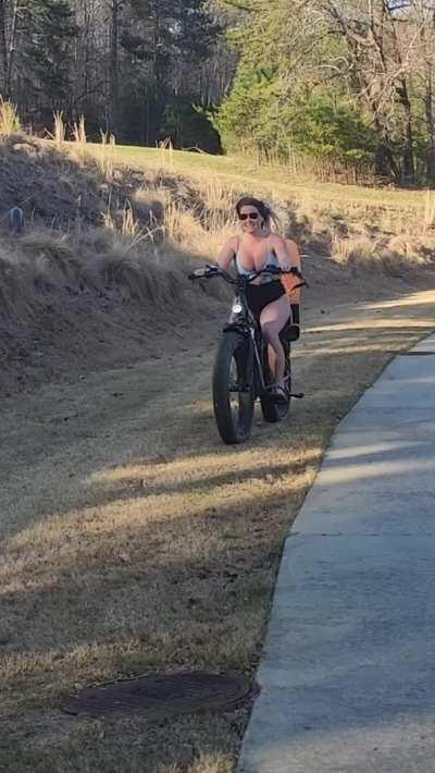 Now I know why they didn't want me riding on the sidewalk!