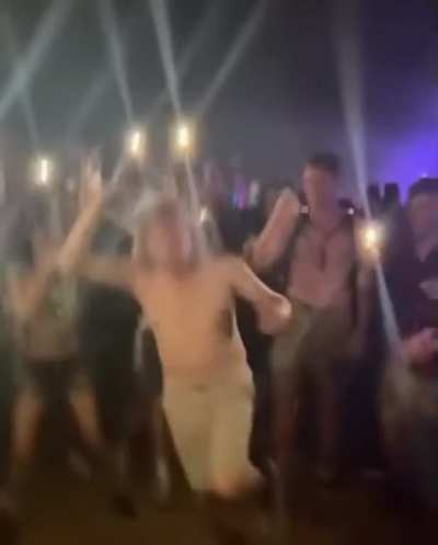 Grandpa going crazy to Myron at Rolling Loud