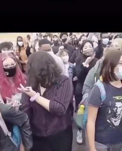 A student in Calgary was suspended after recording their teacher using the N word. Students organized a walkout to protest.