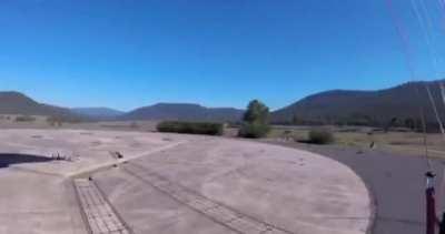 Be careful when landing a parachute