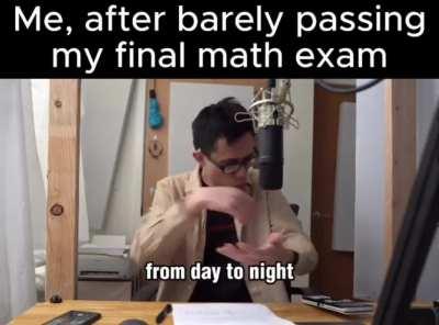 I hope this is me after 3 days . Whish me luck on the test 