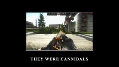 Be careful guys. I almost got taken out by some cannibals by the customs extract 