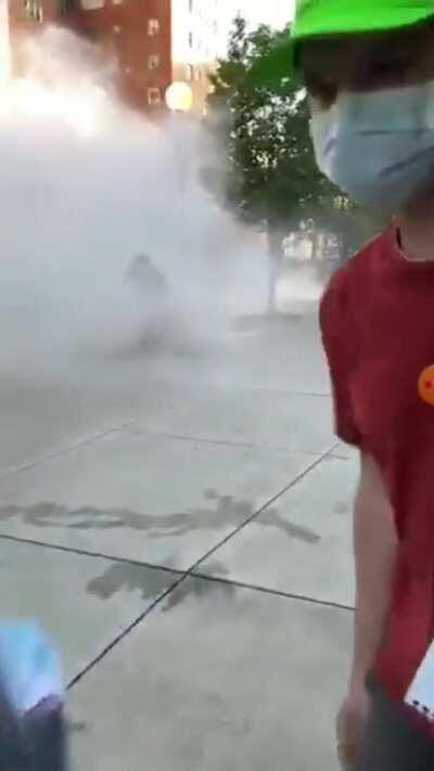 Pittsburgh 6/1 police tear gas and fire rubber bullets blindly on crowd with hands up