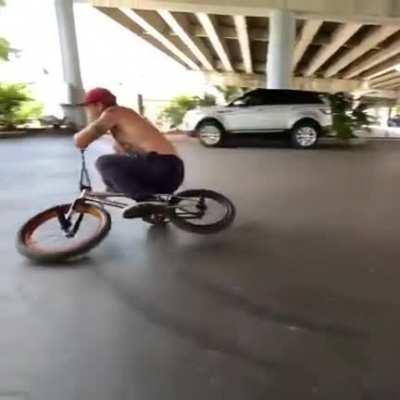 HoldMyRedbull. Some bmx spinny shit.