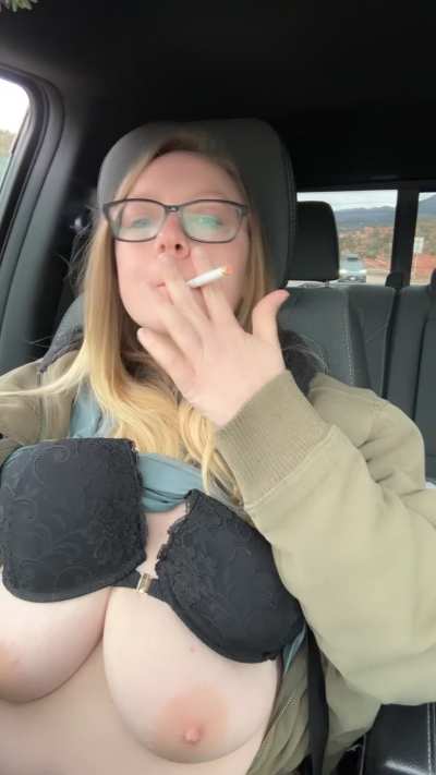 I needed a smoke and you needed my tits…it’s a win-win 😉