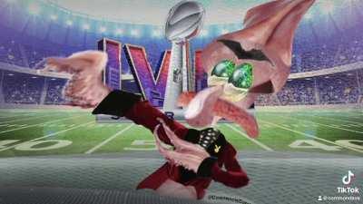 Fan art for the upcoming Super Bowl game.