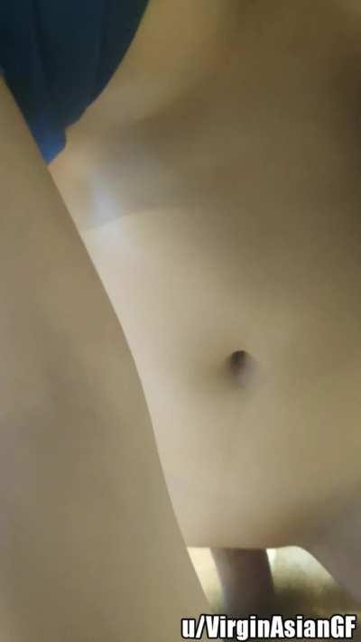 I can try to ride you neighbor, but my Japanese pussy is so tight I don't know if you can fit...