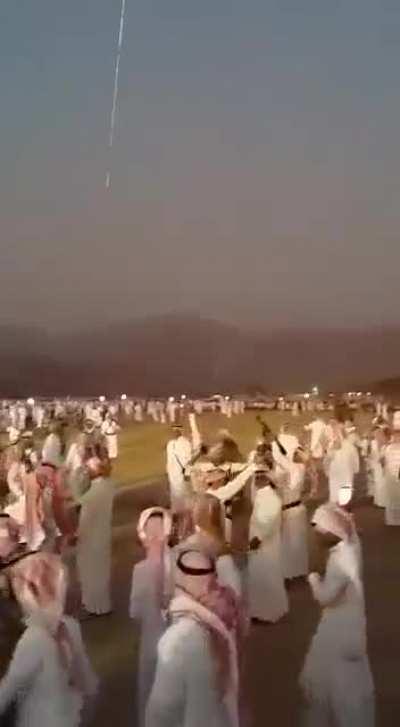 Celebratory gunfire in Saudi Arabia