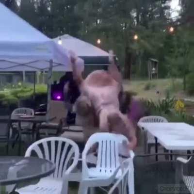 Right in the chinny chin chin