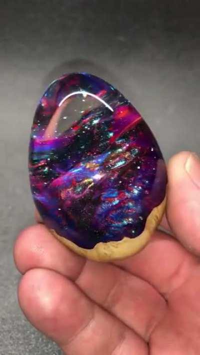 Mini Universe Egg - Wood and Resin