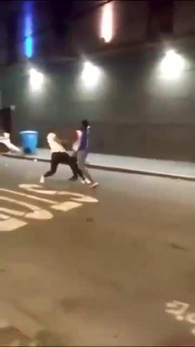 Awesome kick to the head