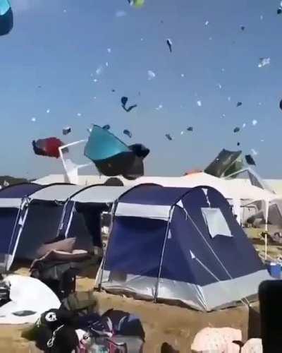 An intense tent tornado