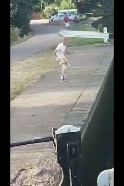 Trying to jump over a canal with no commitment at all