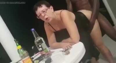 Granny taking it while her friend is recording.