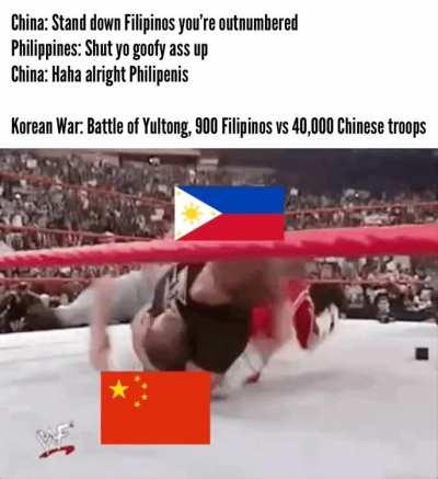 When the Filipinos gave China a spanking in the Korean war