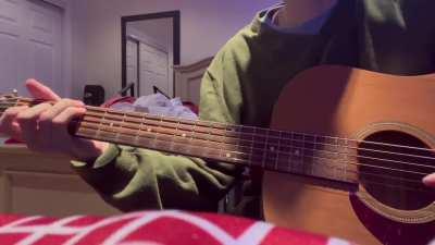 Black Hair on guitar! I haven't really seen an accurate cover😅