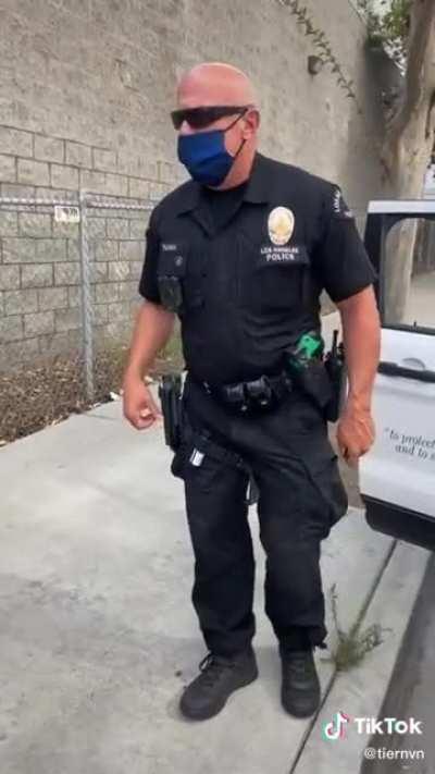 A cop joining in on the the TikTok