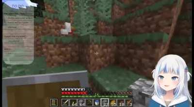 Gura and Baby Chicken