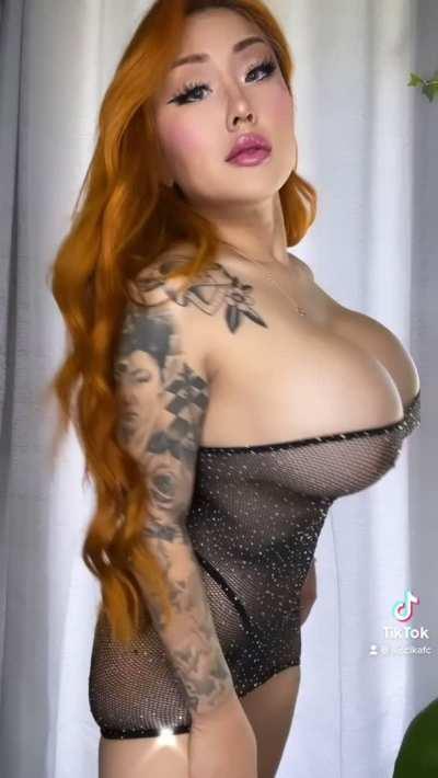 Asian Redhead TikTok Porn GIF