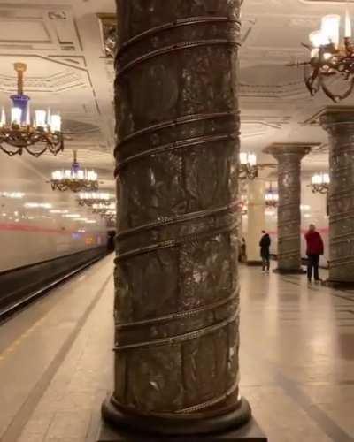 One of the most beautiful metro station in the world, located in St Petersburg
