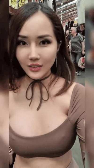 I wore the top yall voted on at the market... everyone was staring